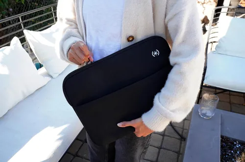 Vista 5 de Speck Transfer Pro-Pocket - Funda universal para laptop de 13 a 14 pulgadas con bolsillo frontal, funda protectora duradera para portátiles