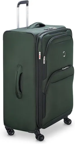 Vista 4 de DELSEY Paris Sky Max 2.0 Softside - Maleta expandible con ruedas giratorias, Verde, Juego de 3 piezas, Sky Max 2.0 Softside - Maleta expandible