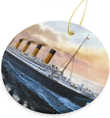 Vista 6 de Retro Titanic Famoso Antiguo Histórico Adorno de Navidad Decoraciones de cerámica para árbol de Navidad Fiesta en casa