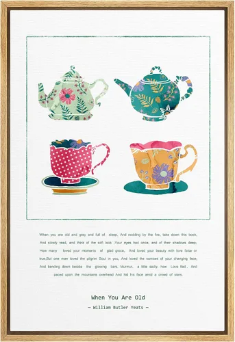 Vista 12 de SIGNWIN Lienzo enmarcado para pared, arte ornamental de neón fino, tazas de té, comida y bebida, ilustraciones culturales, arte moderno, elegante