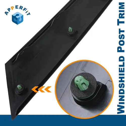 Vista 5 de APPERFiT Moldura de Poste de Parabrisas Cubierta de Pilar A Compatible con Mini Cooper R55 R56 R57 2007-2015 Moldura Lateral Reemplaza 51137272583