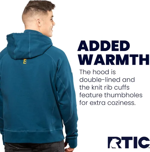 Vista 7 de RTIC Sudadera con capucha impermeable con cremallera para hombre, de manga larga, resistente al agua, para exteriores