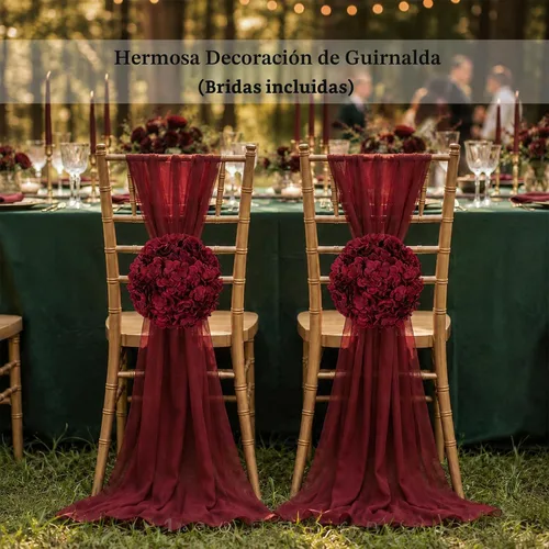 Vista 7 de BLOSMON Hydrangea Artificial Flowers Ball Centerpieces for Wedding, 6 Pcs Borgoña