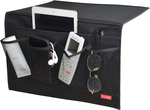 Vista 9 de Organizador de Almacenamiento para Mesita de Noche, Caddy para Mesita de Noche, Organizador de Almacenamiento de Armario de Mesa, Control Remoto