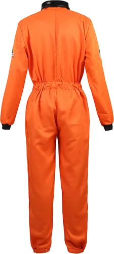 Vista 3 de Disfraz de astronauta para mujer, traje enterizo de piloto de la fuerza aérea, traje para fiesta de disfraces para Halloween