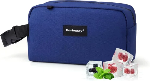 Vista 35 de Bolsa de almuerzo mini enfriadora Cerbonny, bolsa de almuerzo congelable y bolsa de snacks, bolsa aislada para viaje/trabajo/escuela, lonchera mini