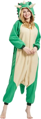 Vista 2 de DarkCom Unisex Adult Costume Pentaceratops Onesie Sleepwear Pajamas