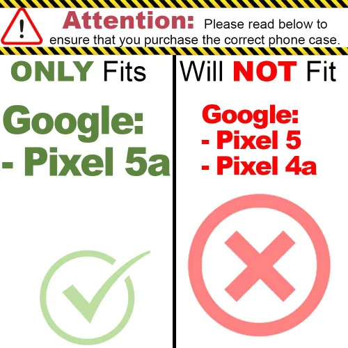 Vista 2 de CoverON Funda de cuerpo completo diseñada para Google Pixel 5a, transparente, resistente, antideslizante, color azul claro