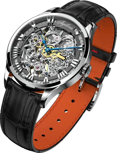 Vista 2 de AGELOCER Reloj analógico de acero inoxidable automático mecánico de moda para hombre