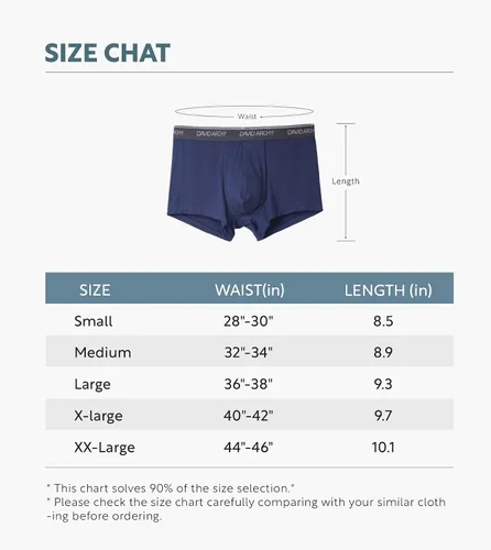 Vista 6 de DAVID ARCHY Mens Underwear Ultra Soft Breathable Bamboo Rayon Trunks Pack