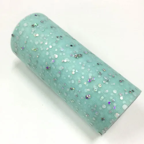 Vista 44 de Rollo de tul con lentejuelas con purpurina, decoración de boda, suministros de organza para fiestas de cumpleaños, carrete de tela, vestido tutú