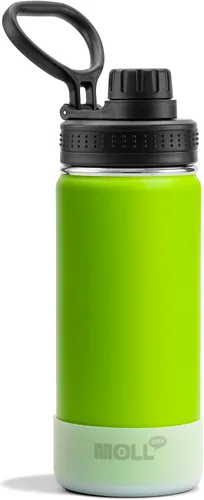 Vista 24 de Botella de agua de 12 oz para niños de acero inoxidable con aislamiento al vacío de boca ancha Botella de agua deportiva - Pequeña botella de agua
