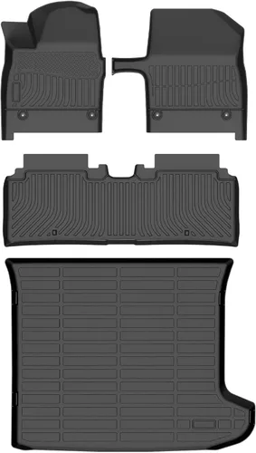 Vista 89 de HAFIDI® - Tapetes para auto con almacenamiento debajo del asiento, para todo clima, antideslizantes, de elastómero termoplástico, para la primera