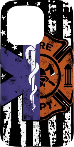 Vista 14 de EMT Firefighter Fire Rescue EMT - Funda de regalo con bandera americana para iPhone 17