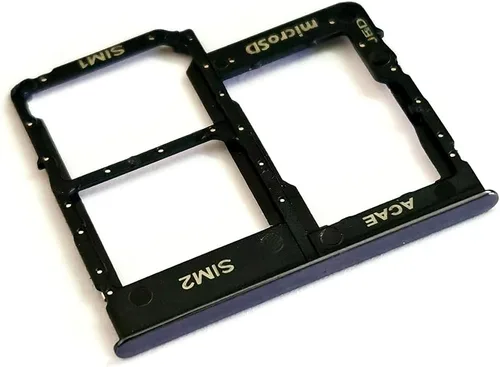 Vista 2 de YESUN Bandeja de tarjeta SIM dual y soporte micro SD para Samsung Galaxy A31 A315 6.4 pulgadas ranura socket (negro)