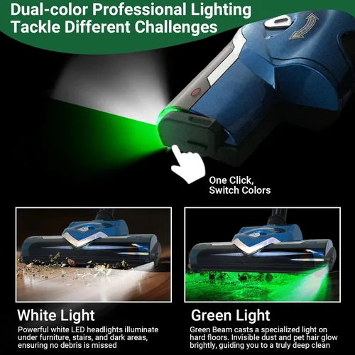 Vista 3 de EZ SPARES Cabezal de cepillo turbo de repuesto con pantalla LED de polvo, cepillo universal para aspiradora compatible con la mayoría de marcas