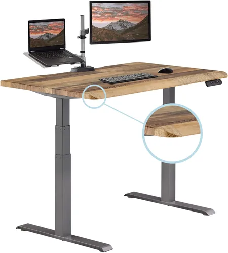 Vista 13 de Vari ComfortEdge - Escritorio de pie ajustable de 40 x 26 pulgadas, pequeño escritorio eléctrico de pie VariDesk para apartamento, dormitorio u