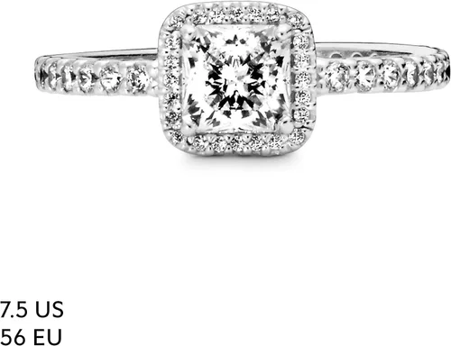 Vista 7 de Pandora Timeless Elegance 150188CZ - Anillo de oro amarillo de 14 quilates, plata de ley, 56, 190947CZ-56