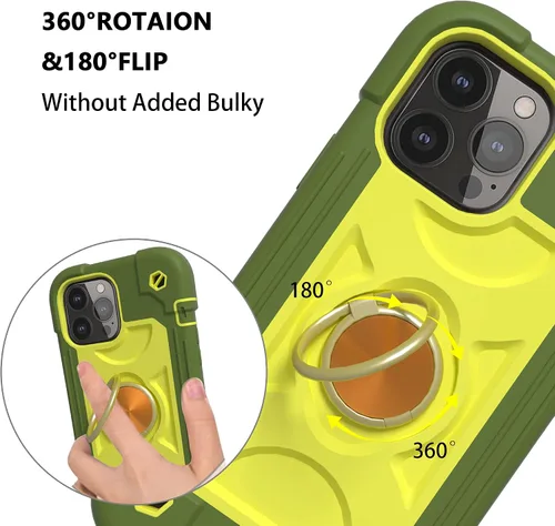 Vista 2 de Compatible con iPhone 13 Pro Max, iPhone 13 Pro, iPhone 13, iPhone 13 Mini, funda híbrida de cuerpo completo colorido arcoíris a prueba de golpes