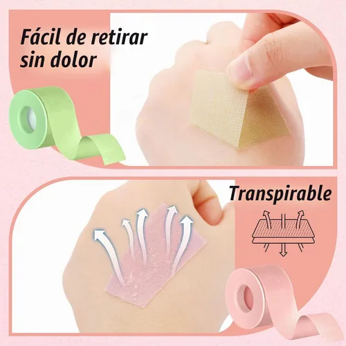 Vista 6 de Nuanchu 4 rollos de cinta de pestañas para extensiones de pestañas de 0.98 Colorido