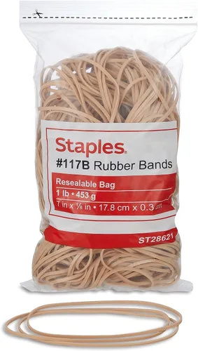 Vista 11 de Staples; Bandas de goma económicas, tamaño #16, 1 libra. 2 1/2 "x 1/16