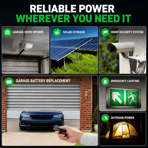 Vista 4 de Batería de litio recargable de 12 V 5 Ah, más de 4000 ciclo profundo LiFePO4 12 voltios 5 amperios batería de repuesto para Liftmaster 485LM