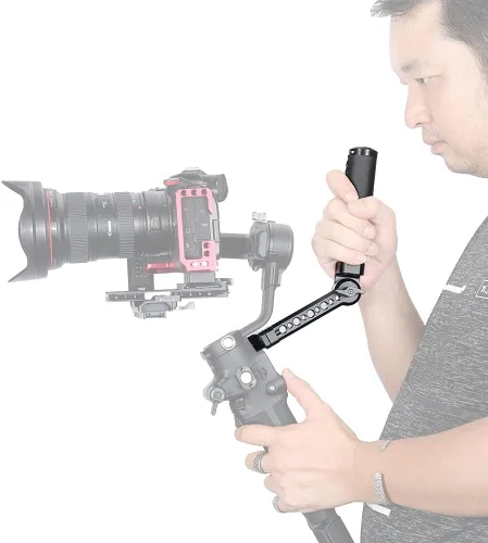 Vista 6 de NICEYRIG Kit de empuñadura de cuero para DJI Ronin S/SC / RSC2, mango de ajuste de 200 grados con soporte de extensión de montaje roseta - 332