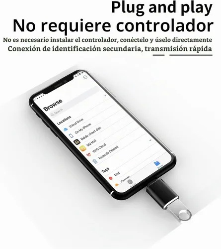 Vista 7 de Compatible con adaptador Lightning macho a USB 3.0 hembra OTG Cable compatible con iPhone 11 12pro max mini Xr X xs 8 7 se Plus para Apple iPad Air