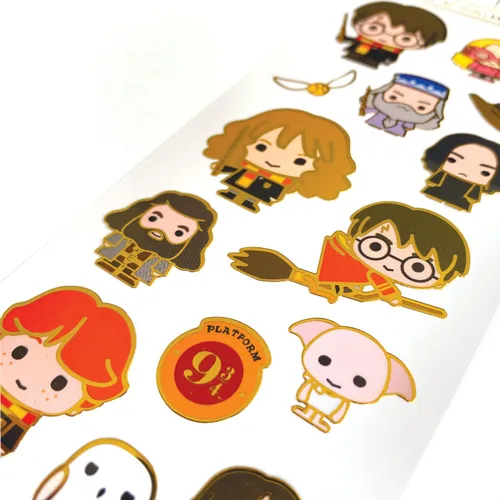 Vista 2 de Playhouse Harry Potter Chibi Characters - Lámina de calcomanías con efecto esmaltado brillante, 3 paquetes
