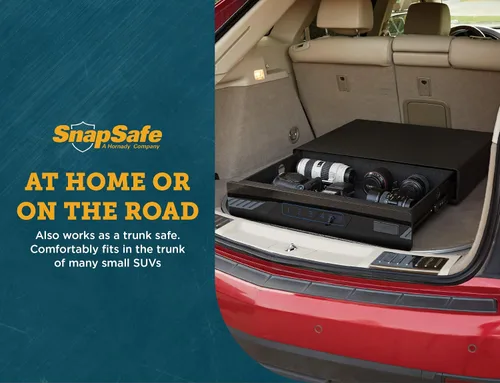 Vista 6 de SnapSafe Caja fuerte debajo de la cama, tamaño mediano – Caja fuerte para armas de fuego, municiones y objetos de valor – Cabe en el maletero de SUV