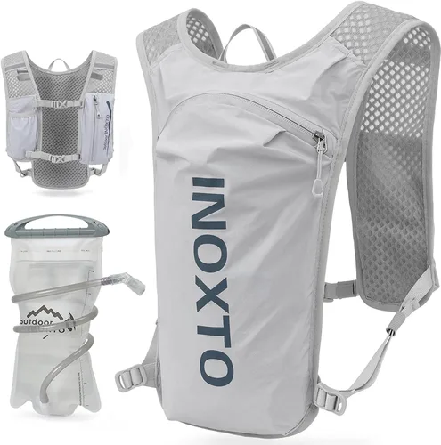 Vista 15 de INOXTO Running Hydration Vest Backpack,Lightweight Insulated Pack with 1.5L Water Bladder Bag Daypack for Hiking Trail Running Cycling Race Marathon