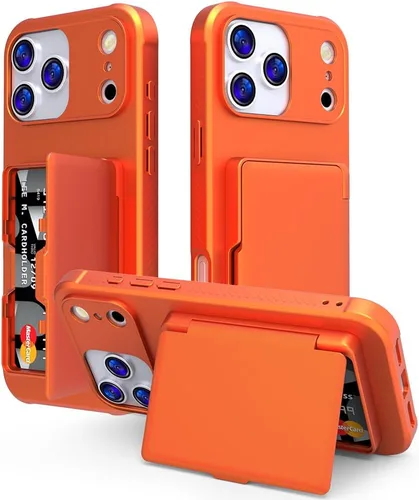 Vista 14 de Funda compatible con iPhone 14 Pro Max con espejo con tarjetero y soporte para tarjetas, bonita funda de lujo con espejo de maquillaje a la moda