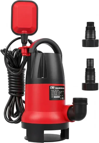 Vista 9 de Bomba de sumidero, Prostormer 1HP 3700GPH Bomba sumergible para agua limpia/sucia con interruptor automático de flotación para alberca, estanque