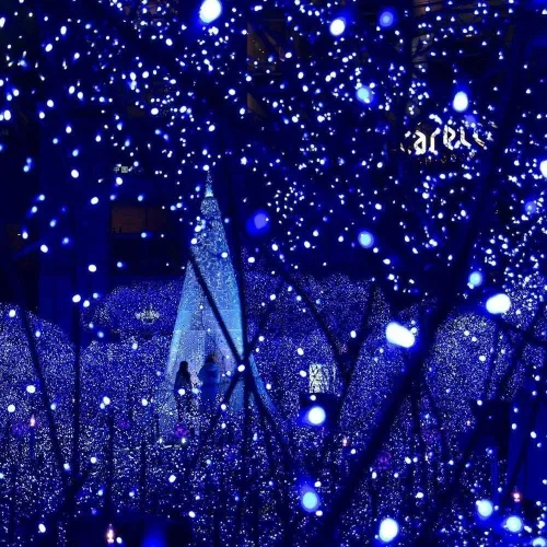 Vista 4 de Guirnalda de luces para decoración de Navidad, 82.0 ft, 220 LED, 8 modos, función de extremo a extremo, extensible, enchufable, impermeable