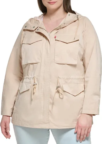 Vista 10 de Levi's Women's Four Pocket Hooded Military Jacket Algodón Camel