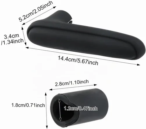 Vista 5 de Fundas para manijas de puerta, 2 protectores de silicona de seguridad para manija de puerta, protector de perilla de puerta más grueso, cubierta