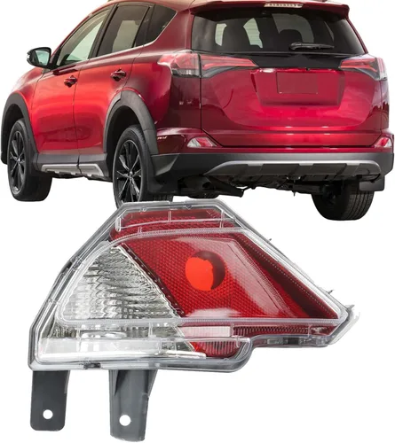 Vista 8 de Silscvtt Reemplazo del conjunto del reflector trasero de la luz trasera del parachoques para Rav4 2016-2018 lado del conductor y del pasajero
