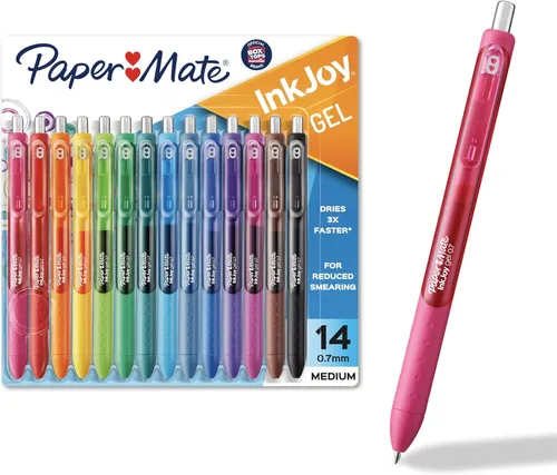 Vista 14 de Paper Mate InkJoy - Bolígrafos de gel, punta media, colores surtidos, 10