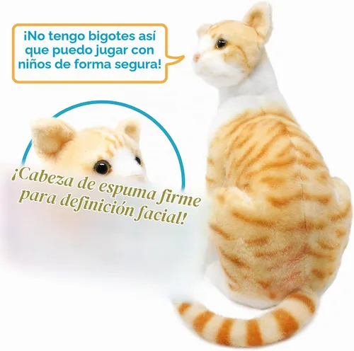 Vista 4 de TigerHart Tobias, el gato atigrado naranja, peluche de 12 pulgadas