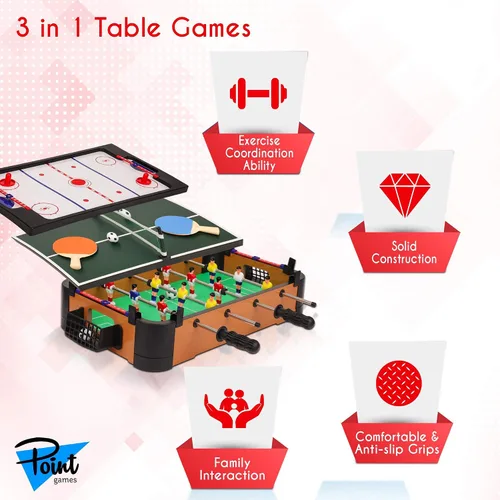 Vista 2 de Point Games Mesa de hockey, mini juegos de mesa para niños, juego de arcade para niños y niñas, gran regalo para niños a partir de 3 años