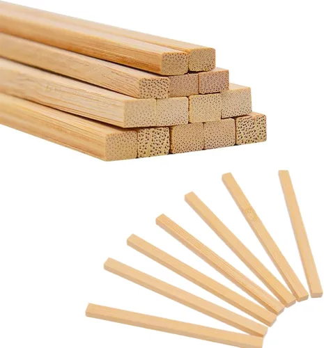 Vista 3 de DaTpuik Varillas de Espiga de 1/2 x 6 Pulgadas 25 PIEZAS Varillas de Madera Palos de Madera Varillas de Espiga de Madera - Palos de Bambú Sin