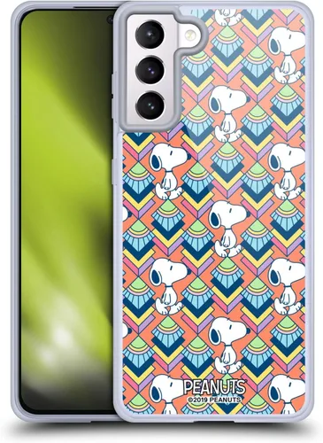 Vista 145 de Head Case Designs Snoopy Deco Dreams - Funda de gel con licencia oficial de Peanuts Blue Pattern [protección de grado militar] compatible con Google