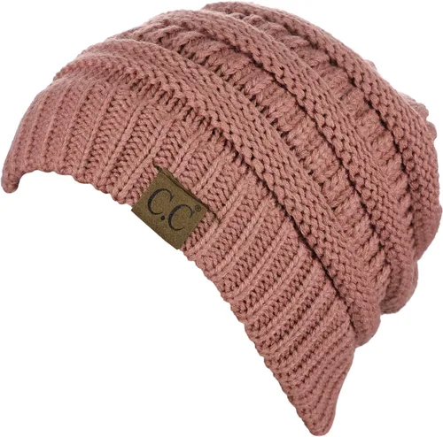 Vista 613 de C.C Trendy Warm Chunky Soft Stretch Cable Knit Beanie