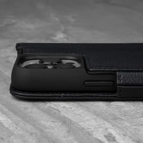 Vista 5 de TORRO Funda compatible con iPhone 13 Pro Max – Funda de piel premium tipo cartera con soporte y ranuras para tarjetas (negro)