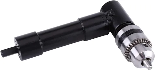 Vista 9 de Adaptador de taladro de ángulo recto 90 grados, extensión de mandril de vástago hexagonal de 0.315 in para taladros eléctricos