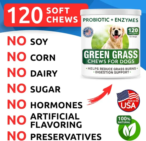 Vista 7 de BARK&SPARK Masticables totalmente naturales para quemar hierba para perros, protector de manchas de césped para orina, golosinas para restaurar