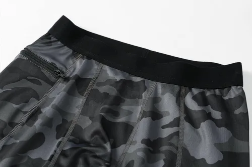 Vista 7 de Pantalones de compresión para hombre, mallas con bolsillos, para deportes de secado fresco, mallas atléticas para baloncesto y correr