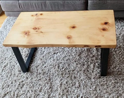 Vista 7 de Patas rectangulares industriales de metal de 16 pulgadas de altura, patas de banco de metal para mesa, diseño moderno de mediados de siglo, juego