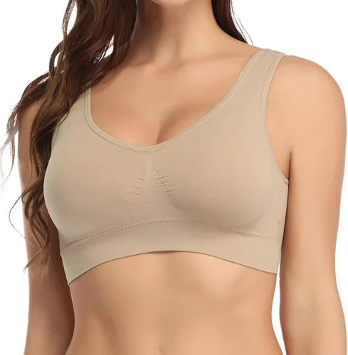 Vista 69 de Coobie Brasier sin costuras de cobertura completa para mujer con acolchado extraíble para mayor comodidad