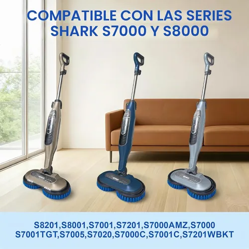 Vista 2 de 2 almohadillas de cepillo de repuesto para trapeador de vapor Shark y fregona